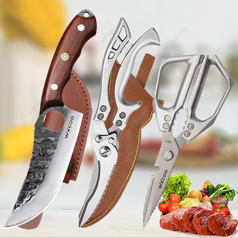 

Stainless Steel Boning Knife Chicken Bone Scissors Kitchen Household Food Scissors Fish Chicken Duck Cutter Scissors Knife