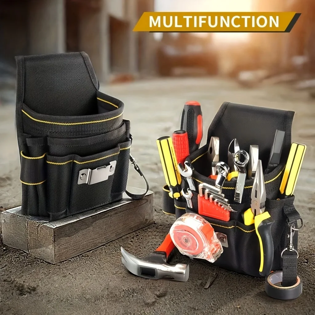 Heavy Duty Oxford Tool Belt Pouch Multi Pocket Portable Waist Tool Bag for Electrician Repair Work Workpro Tool Pouch Organizer