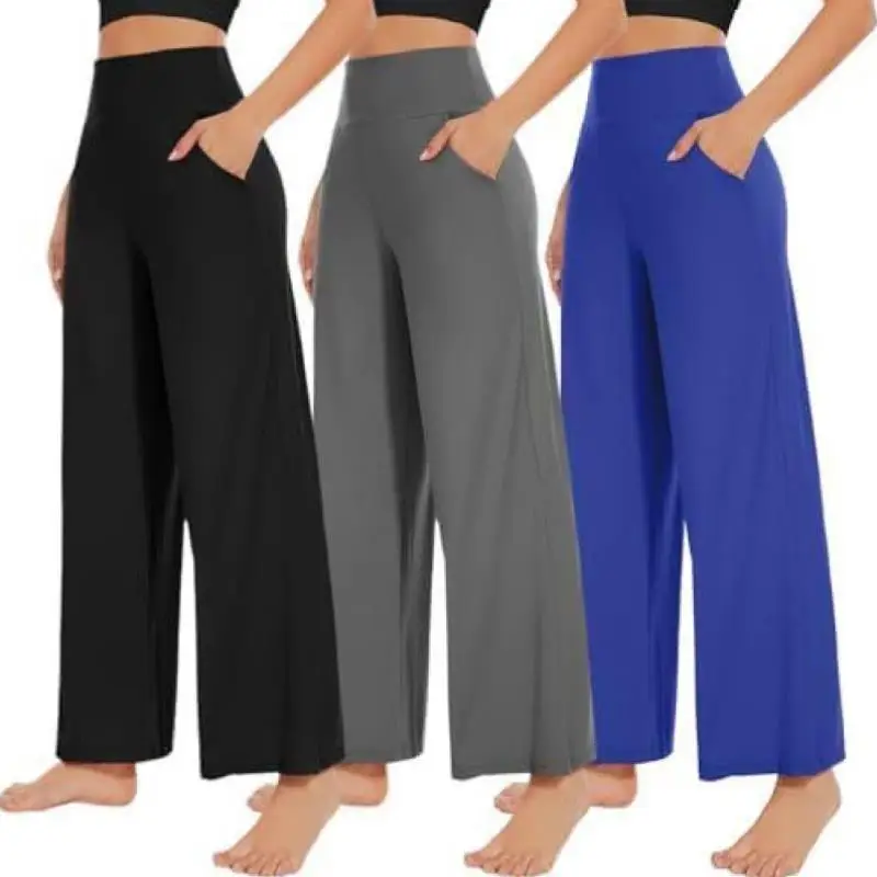 

Loose High Waist Formal Trousers with Side kets Cross-Border New Sle Casual Sportswear Set Autumn Season Seven-Quarter S...