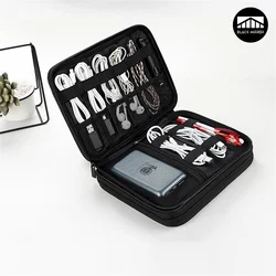 Large Capacity Travel Electronics Accessories Organizer Waterproof Double Layers Portable Tablet Cable Power Bank Storage Bag