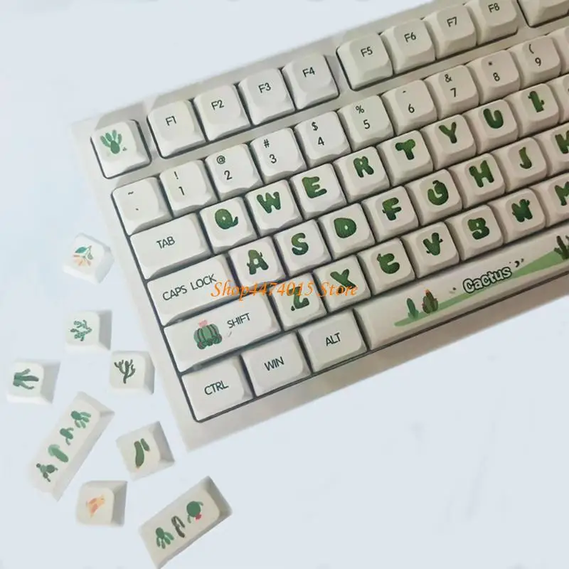 K1AA Cartoon Theme Cactus Keycap xda Профиль для 61/87/104/108 Механическая клавиатура