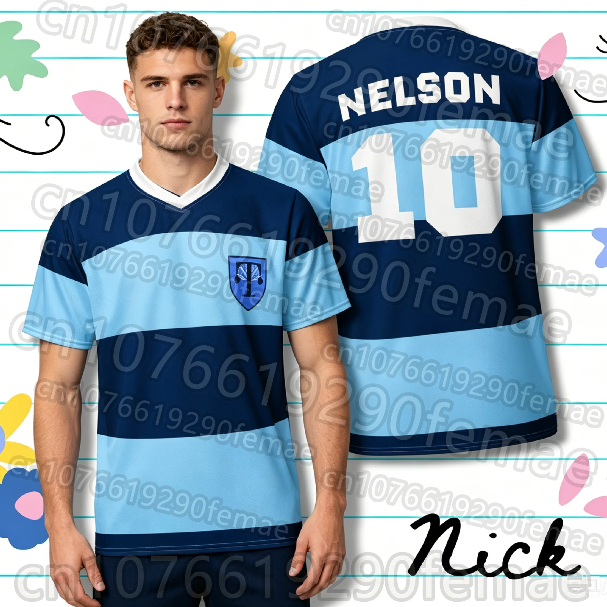 2026 New Heartstopper Forever LGBTQ Men's T-Shirt Nick Nelson Charlie Spring 10#14# Rugby Jersey Truham Grammar School Uniform view 3