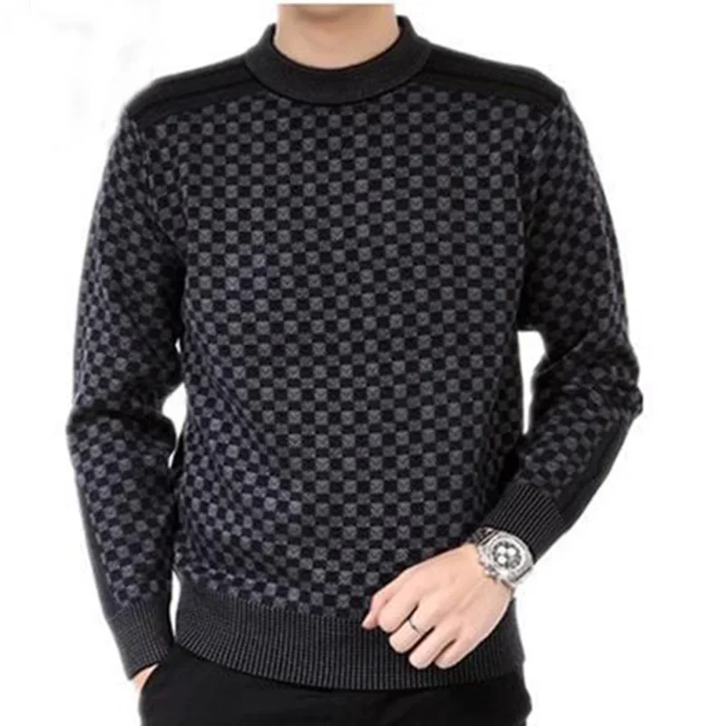 Fashion O-Neck Knitted Spliced All-match Lattice Sweater Men\'s Clothing 2023 Autumn New Casual Pullovers Long Sleeve Korean Tops