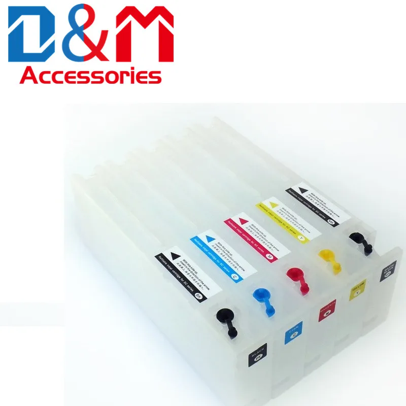 

1Set Refillable Ink Cartridge Tank No Chip T41W2 T41W3 T41W4 T41W5 T41K For Epson SC-T3400 SC-T3400N SC-T5400 T3480 T5480 T3000