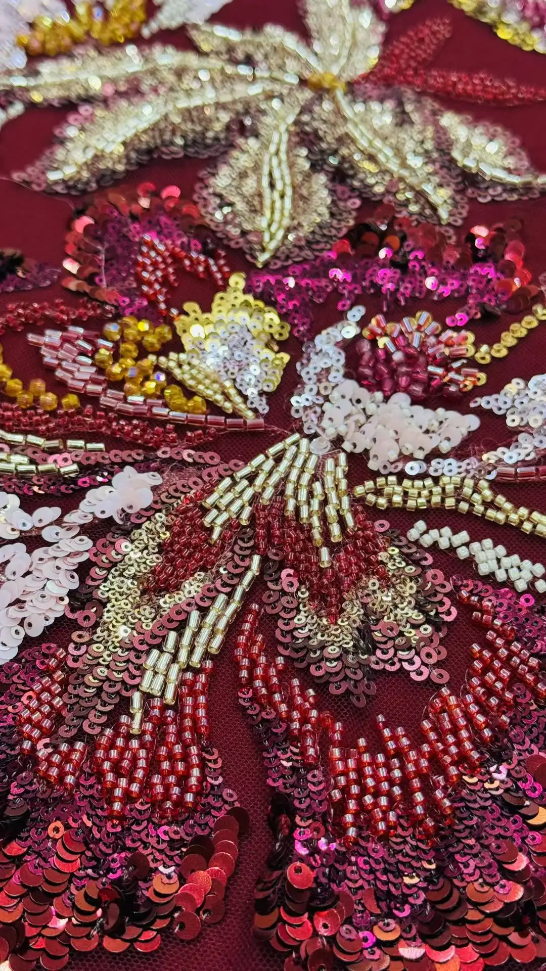 Luxury Evening Dresses 2025 High Quality Bead Embroidery French Lace Fabric African Sequins Tulle Lace Fabric For Dress Sewing