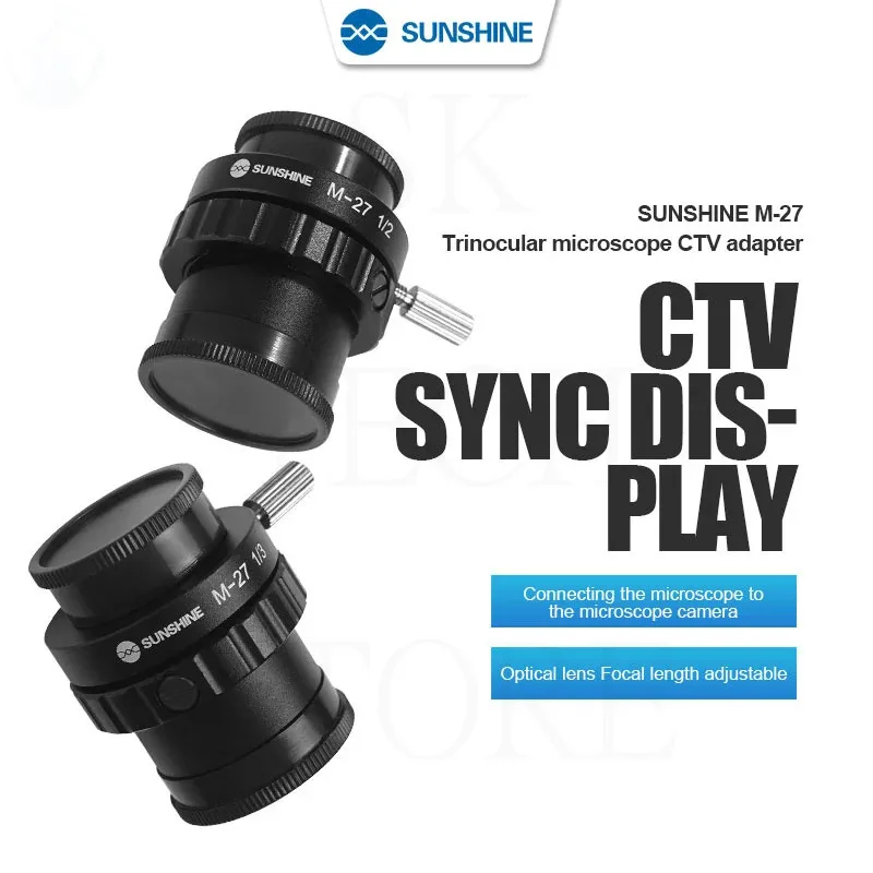 

SUNSHINE Microscope HDMI Camera M27 SZM CTV 1/2 1/3 Adapter 0.3X 0.5X C Lens Adapter For Trinocular Stereo