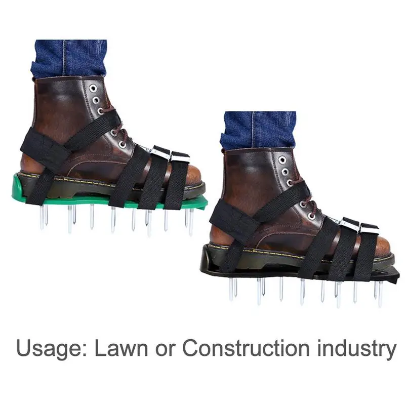 Lawn Aerator Shoes Sandals With Adjustable Straps One-Size-Fits-All Aeration Tool For Yard Patio Garden Grass Lawn Aerating