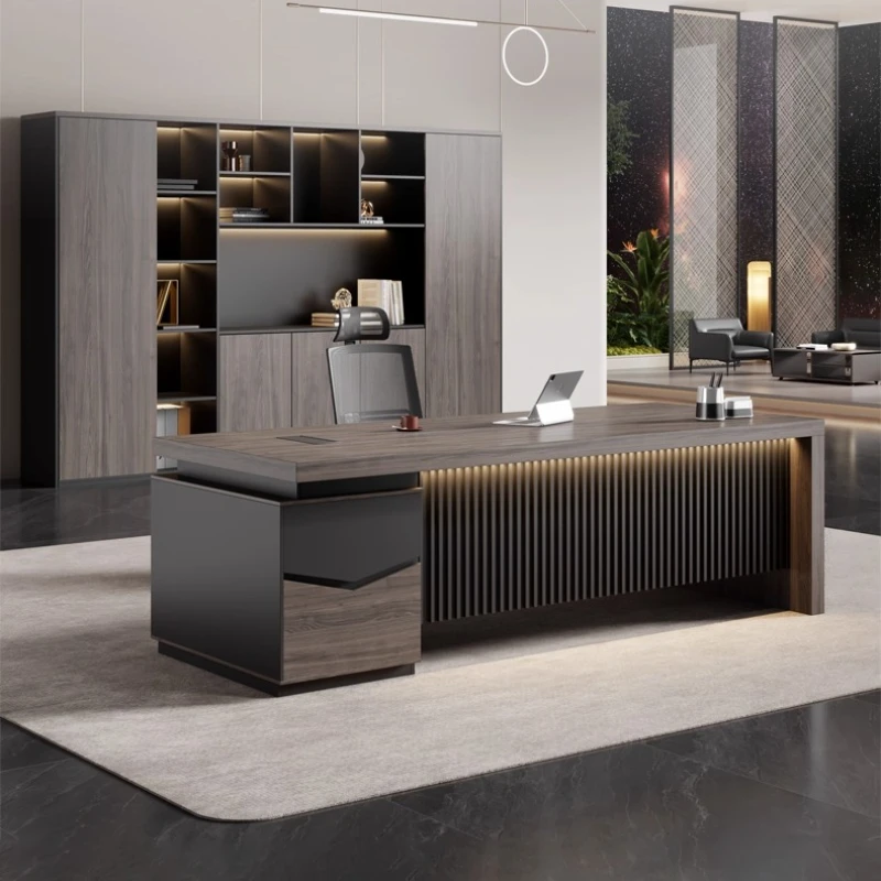 Simple Modern office table Financial minimalist Supervisor Manager Computer desk Interior nordic mesa para escritório furniture