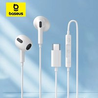 Baseus C17 In-ear Wired Earphone For Xiaomi Samsung NOTE 10 NOTE 20 S21 S20 Cellphone Headphones with Mic Wired Headsets