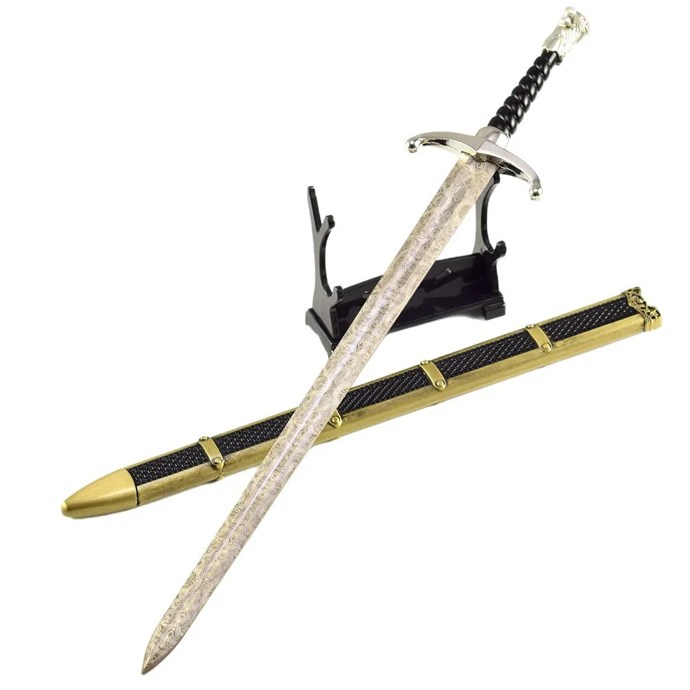 30 cm Power Game Het langklauwige zwaard heeft een schede, middeleeuws zwaard, Katana Speelgoedmes Tafeldecoraties Ambachten Collecties