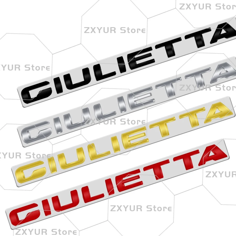 For Alfa Romeo Giulietta Giulia STELVIO Metal Emblem Car Sticker Letter Badge Decal Body Rear End Trunk Decor Accessories