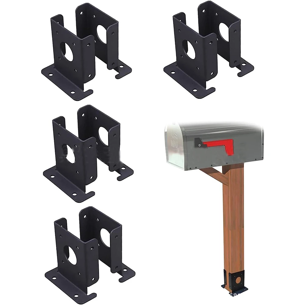 Brackets Heavy Duty Pergola Bracket Kit Adjustable Concrete Ground Deck Post Base Pergola Bracket Stainless Steel Mailbox Posts