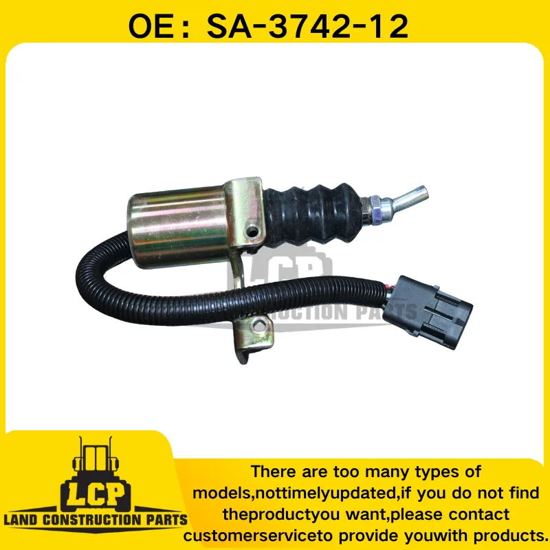 3974947 3932017 Diesel Engine Stop Solenoid Valve 1751ES SA-3742-12 Fuel Shutdown Solenoid Switch For RSV