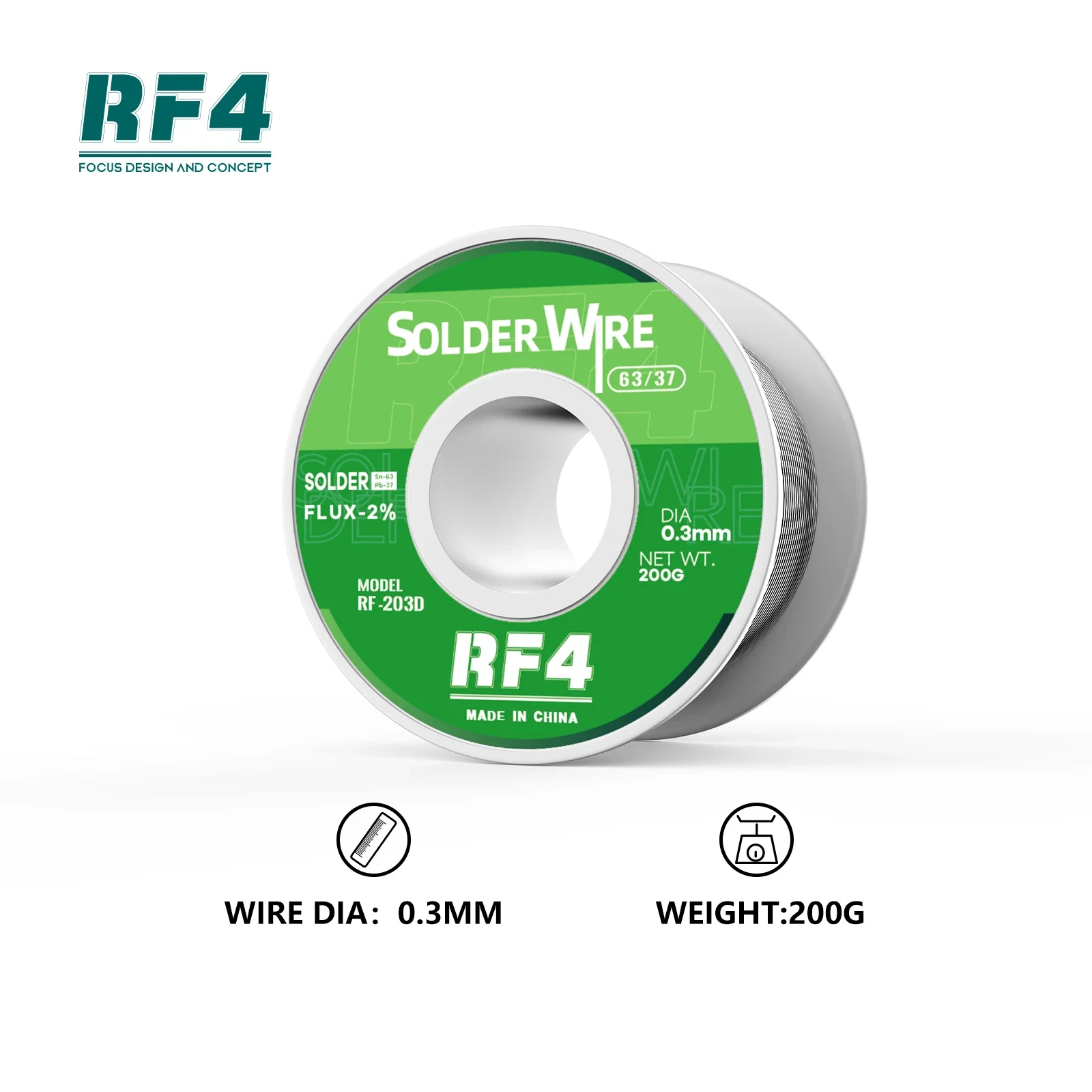 RF4 200G عالية النقاء لحام سلك 63/37 القصدير إصلاح الإلكترونية لحام 0.4/0.6/0.8/1 مللي متر صندوق تخزين الصنوبري الأساسية لتقوم بها بنفسك أدوات إصلاح #2