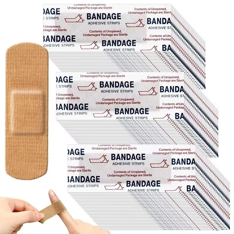 100/500/1000Pcs Skin Color Band Aid Waterproof Plasters Wound Dressing Patch Tape Medical First Aid Strips Bandages Woundplast