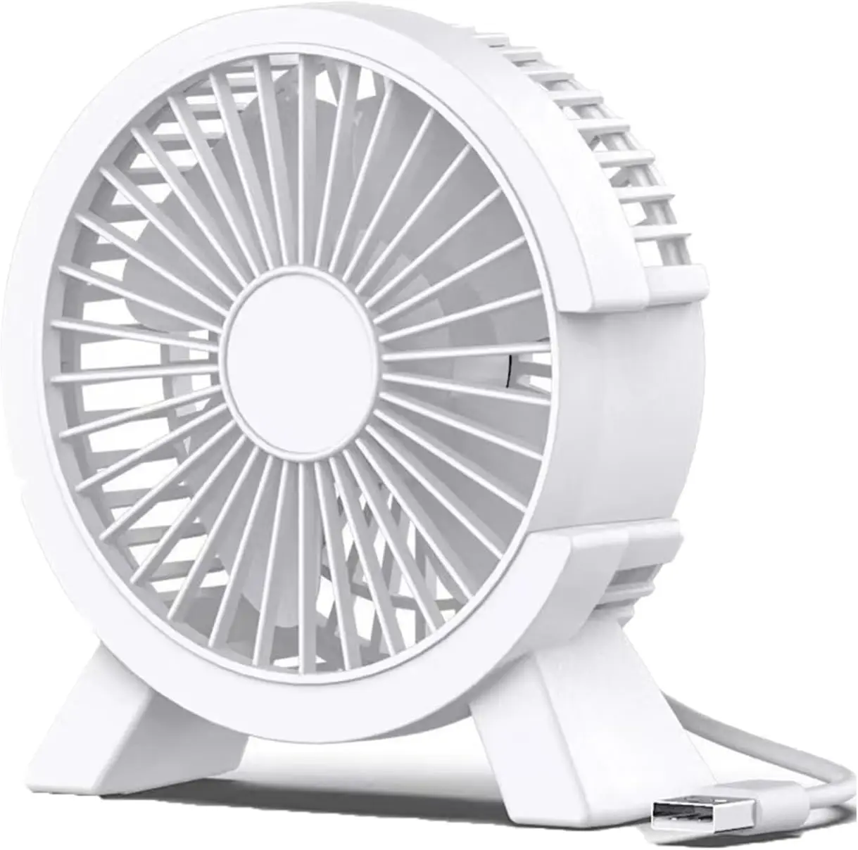 

Настольный небольшой вентилятор, настольный, белый - Для офисного использования, супер тихий персональный вентилятор, высокий диапазон, множественная зарядка, легкий и