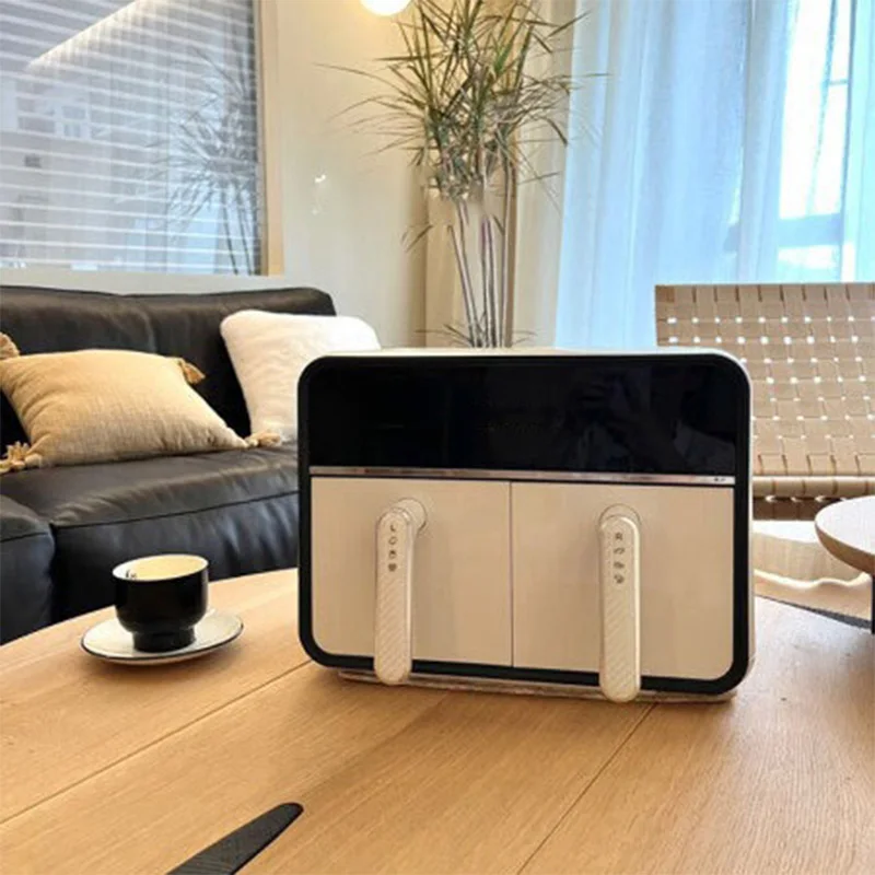 220V Multi-Functional Dual Chamber Air Fryer: with 4L+4L Dual-Capacity Non-Stick Basket,Independent Temperature Control