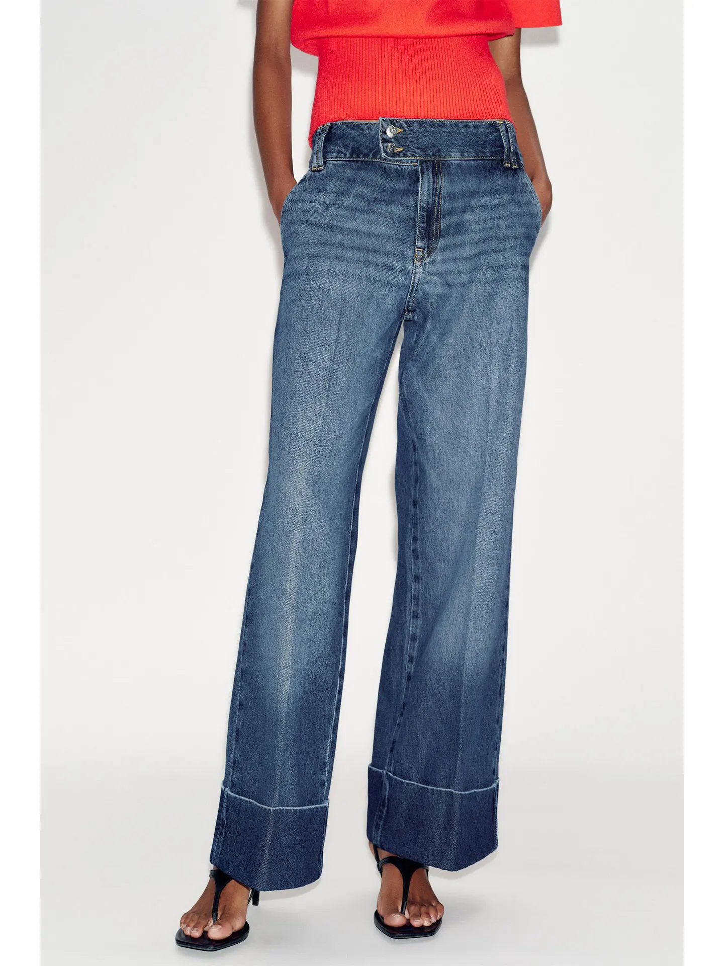 

Весна 2026: Женские джинсы с низкой посадкой, прямые, в американском ретро-стиле, облегающие, расклешенные, премиум-качество