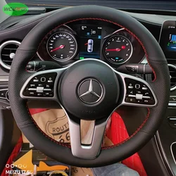 Hand sewn Artificial Leather Car Steering Wheel Cover Braid For Mercedes Benz A Class 2019-2020 GLC GLB 2020 CLS 2018-2020