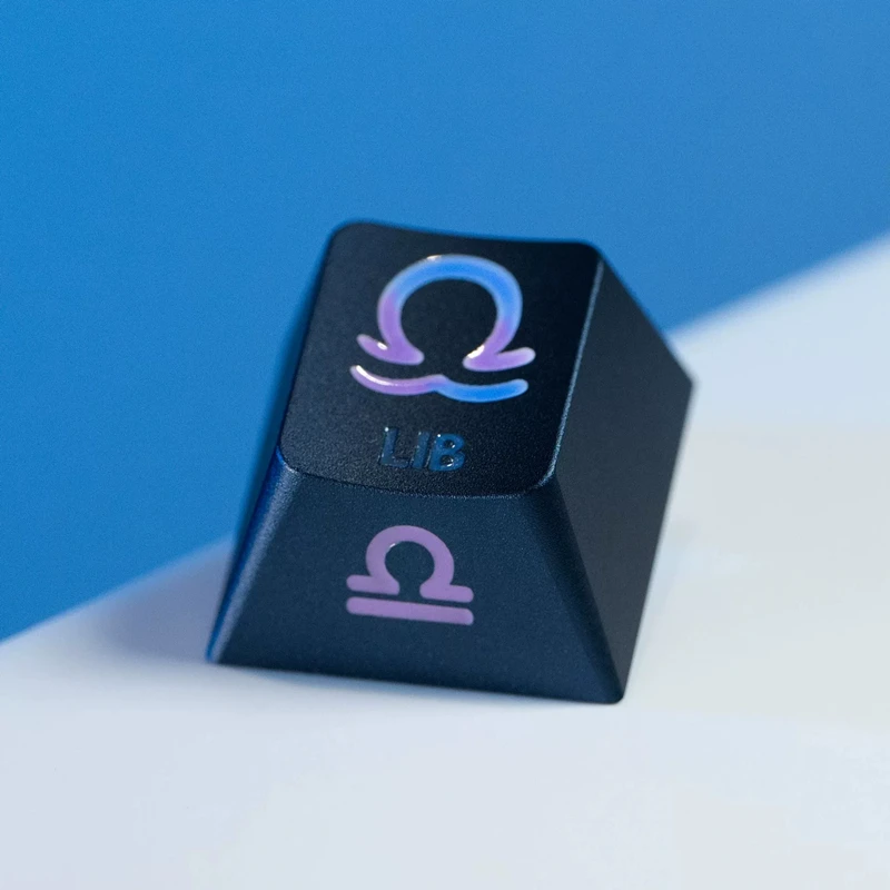 IHIH Aluminum Alloy The Twelve Zodiac Signs Personalized Keycap OEM 1U Metal Key Cap For MX Switch CNC Precision Carving