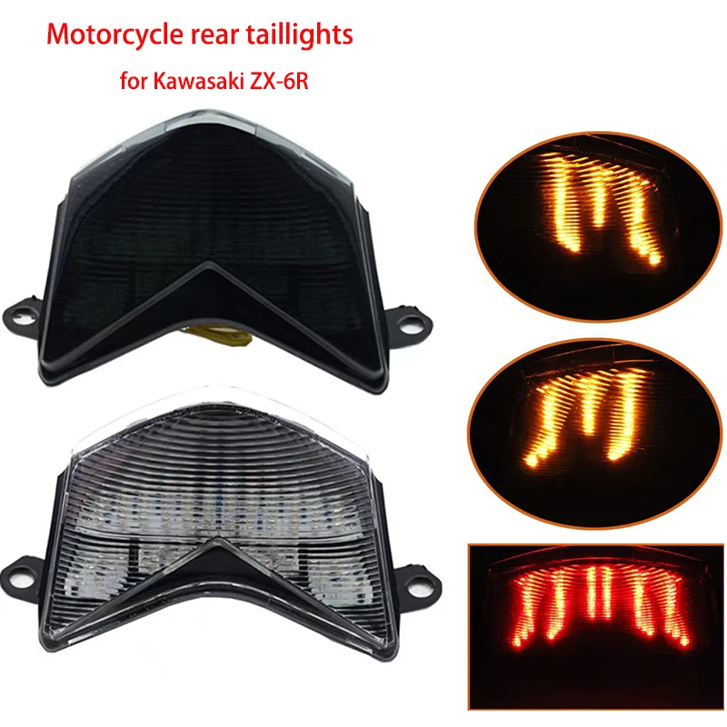 Motorcycle Integrated LED Rear Tail Light Brake Turn Signals Lamp For KAWASAKI Ninja ZX 636 6R 6RR ZX6R ZX6RR 599 2005 2006