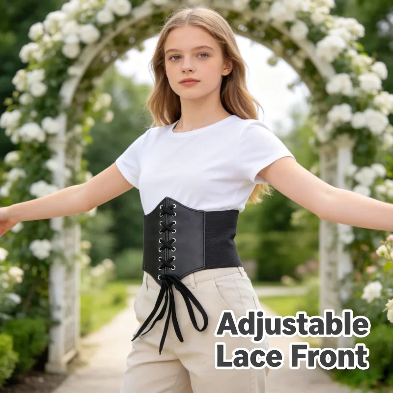 Women Corset Belt Vintage Style Waist Wrap Cosplay Dress Stretchy Waistband