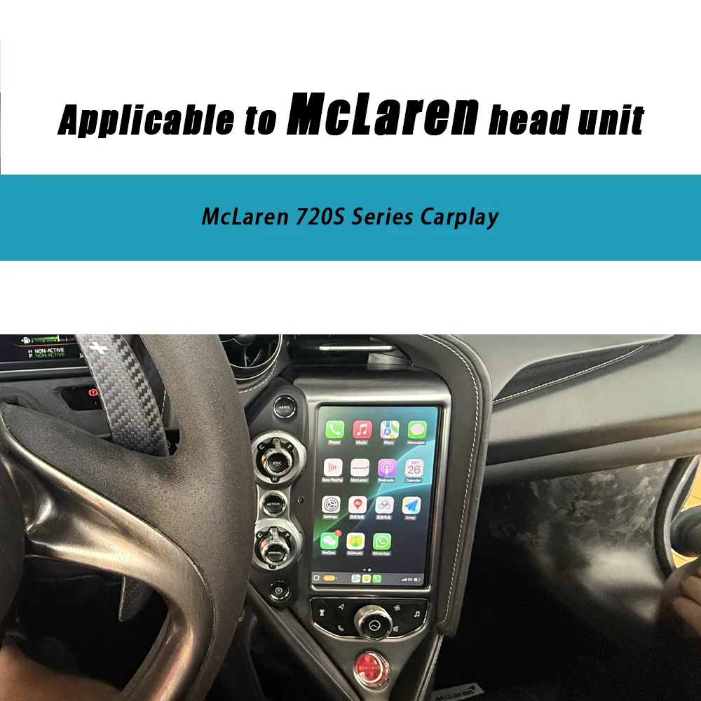 CZT-AUTO McLaren 720S Original Car Upgrade Wireless CarPlay Compatible with Original Car Data Supports Touch Control