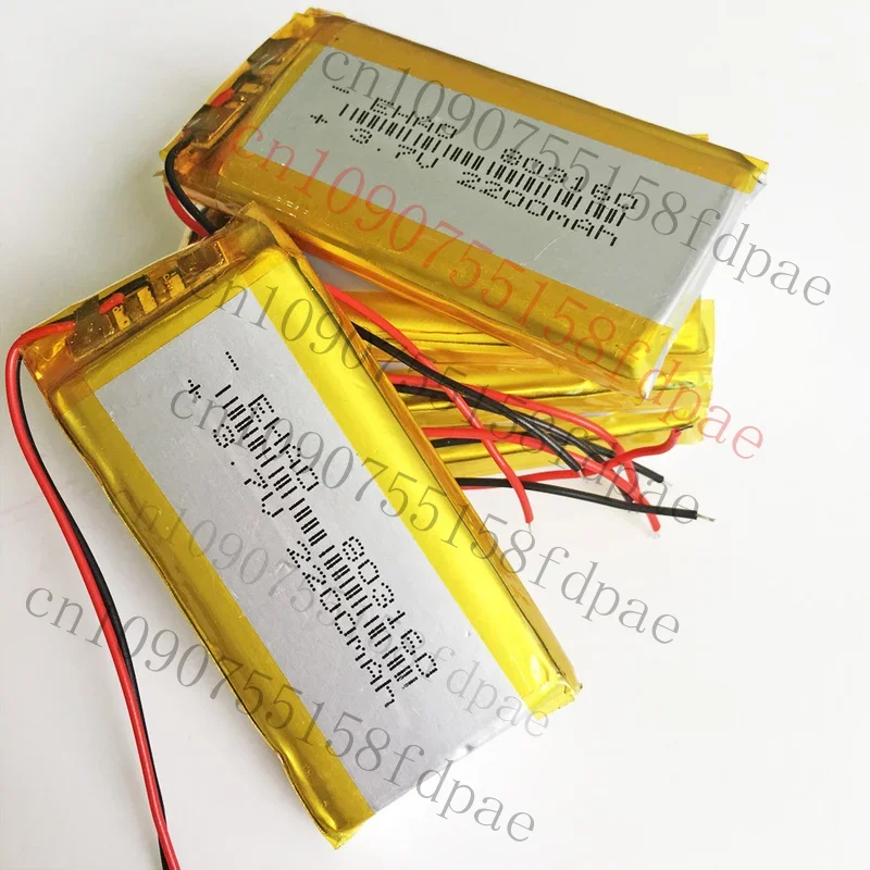

Премиум 5 шт. 3,7 В 2200 мАч Li-Po аккумуляторная батарея 803160 для MP3 DVD-рекордера PSP GPS