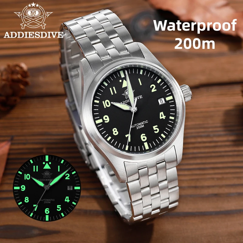 addiesdive-orologio-meccanico-automatico-classico-da-uomo-200-m-resistente-all'acqua-c3-luminoso-orologio-vintage-in-acciaio-inossidabile-316l-ad2519