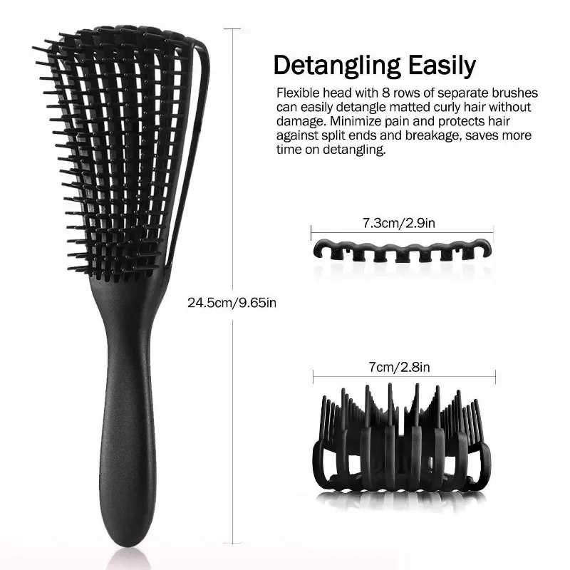 Massage Hair Styling Comb Triple Teasing Hairbrush Rat Tail Massager Octopus Hair Comb Edge Hair Tail Tools Salon Care Tools