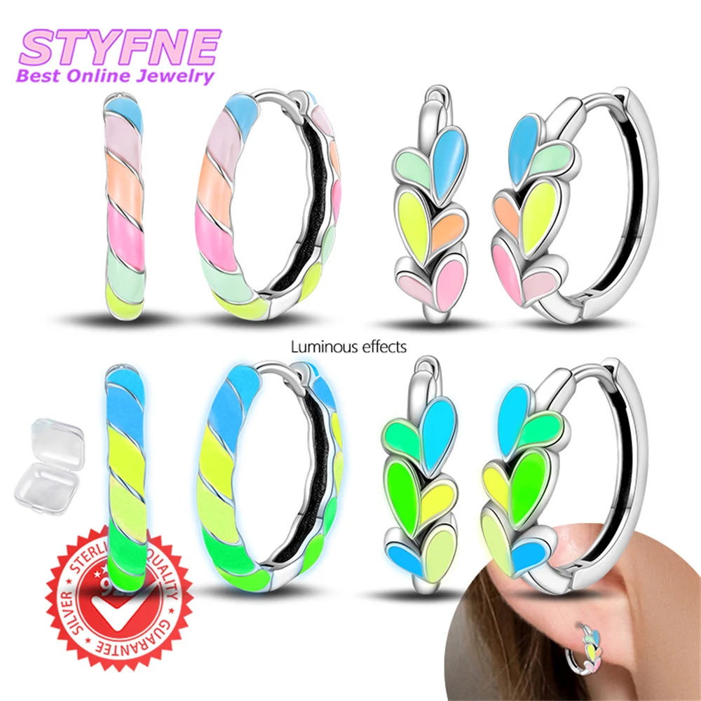 

2 комплекта, серьги-кольца из стерлингового серебра 925 пробы в серебристую полоску и сердце для женщин и девочек, модные серьги, ювелирные изделия, подарки