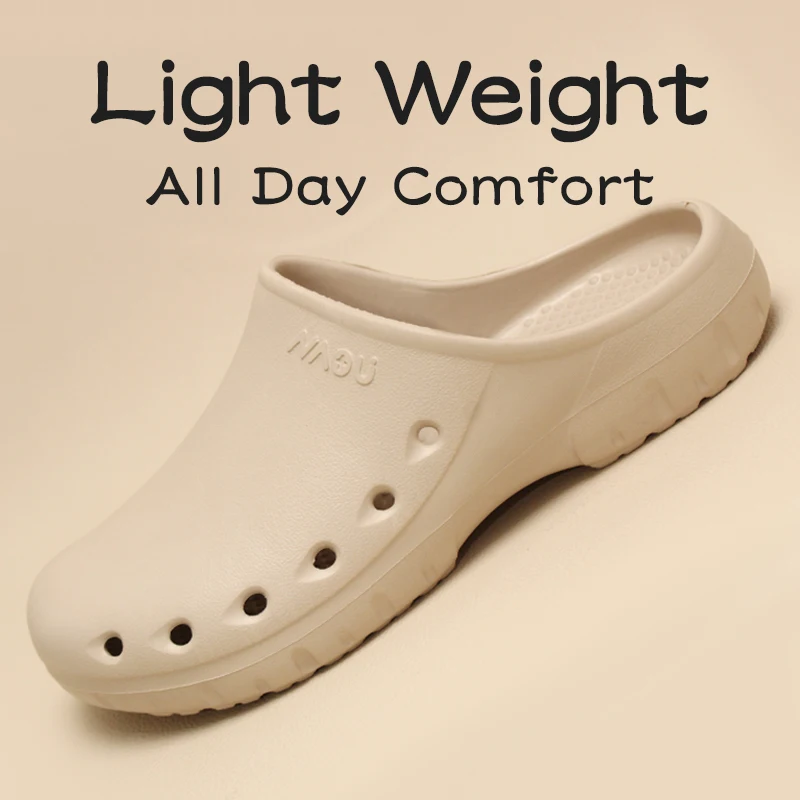 Add Contoured Footbed Medical Clogs Slip Resistant Hospital Doctor Footwear Dental Nursing Shoes Pet Clinic Work Slippers X09-01