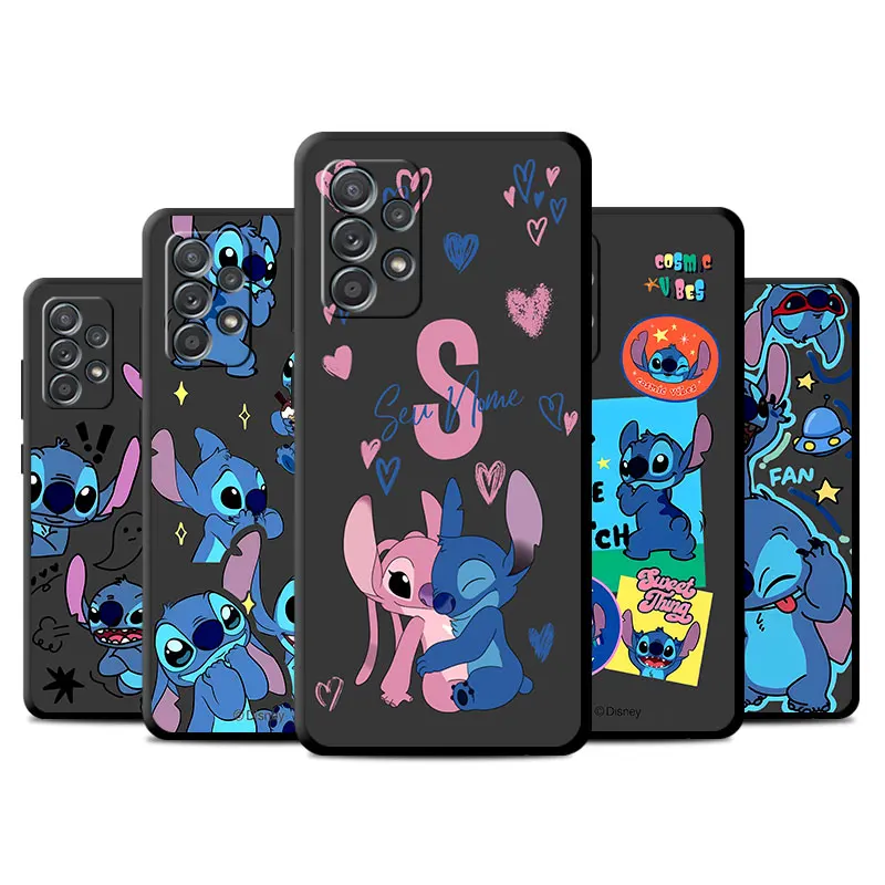 Disney Stitch Angie Cool Art phone case for Samsung galaxy A53 A16 A13 A23 A34 A35 A51 A52 funda coque celulare protective cases