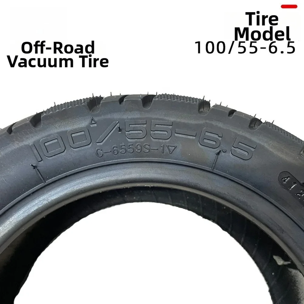 100/55-6.5 Tubeless Off Road Tire For Electric Scooter With Enhanced Grip And 4 Layer Reinforced Rubber For Stable Braking