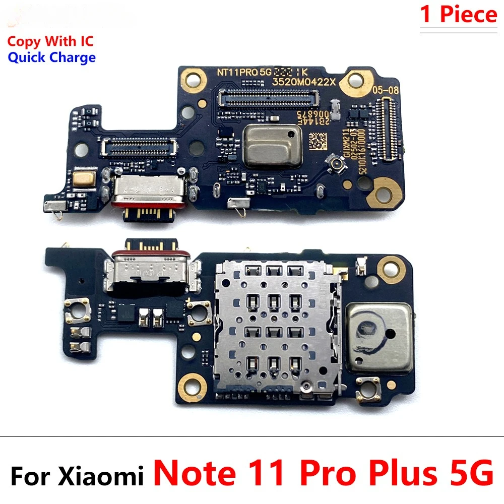 New USB Charging Board Port Dock Charger Plug Connector Flex Cable For Xiaomi Redmi Note 11 11E 12 Pro Plus 4G 5G With Micro