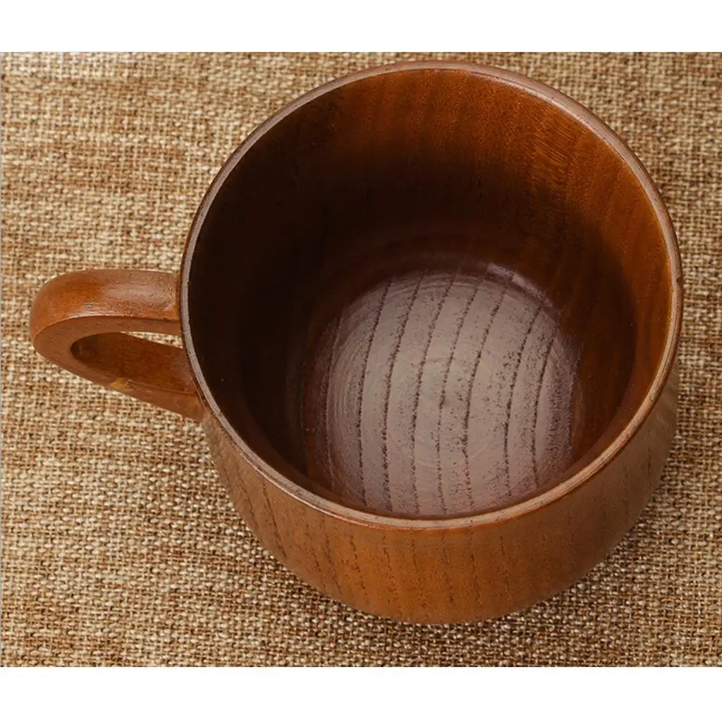 Durable Jujube Wood Coffee Mug Handcrafted Wooden Tankard Original Beer Tea Cup for Gift and Party