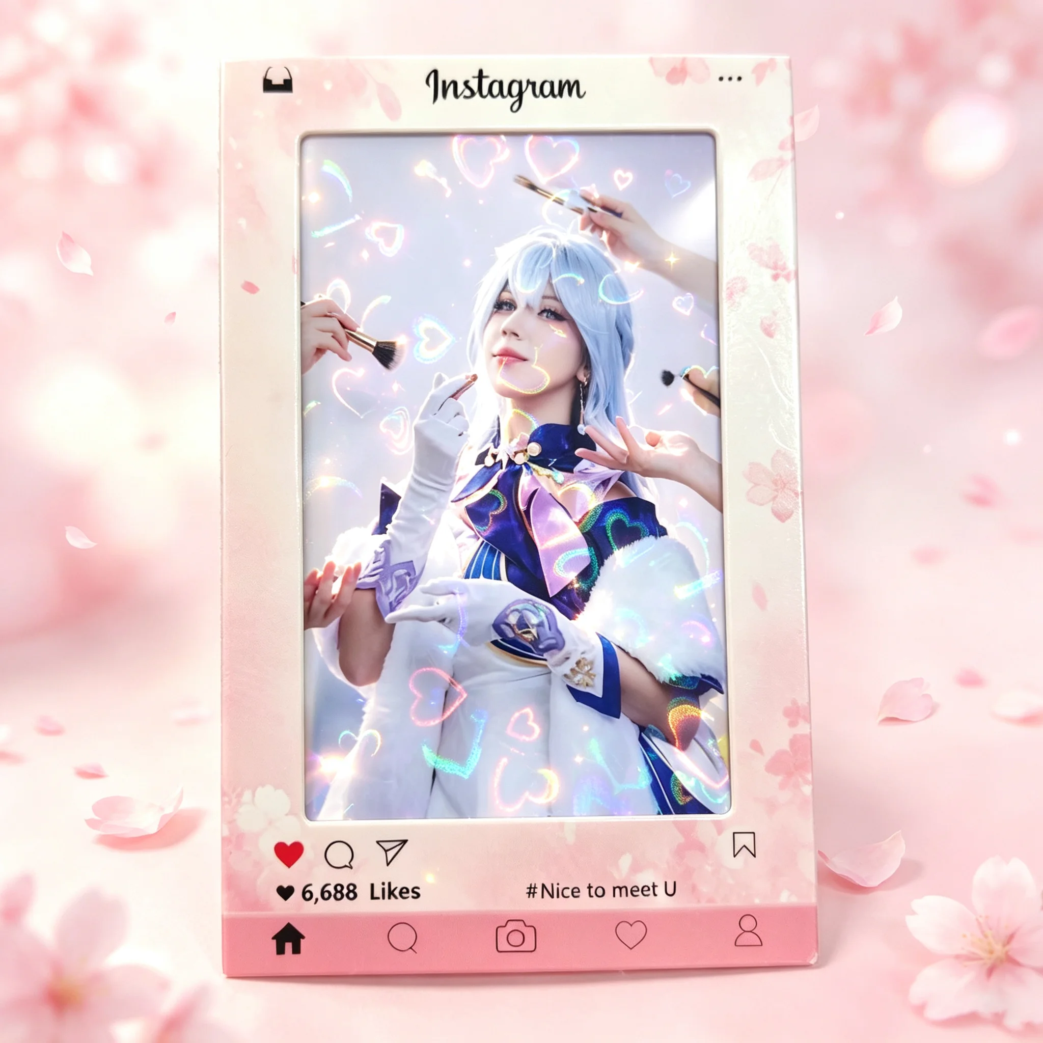 5Pcs Self-Adhesive DIY Cardboard Picture Frame Peelable Back Glue Photocard Display Stand Kpop Idol Collectible Fan Merch Gift