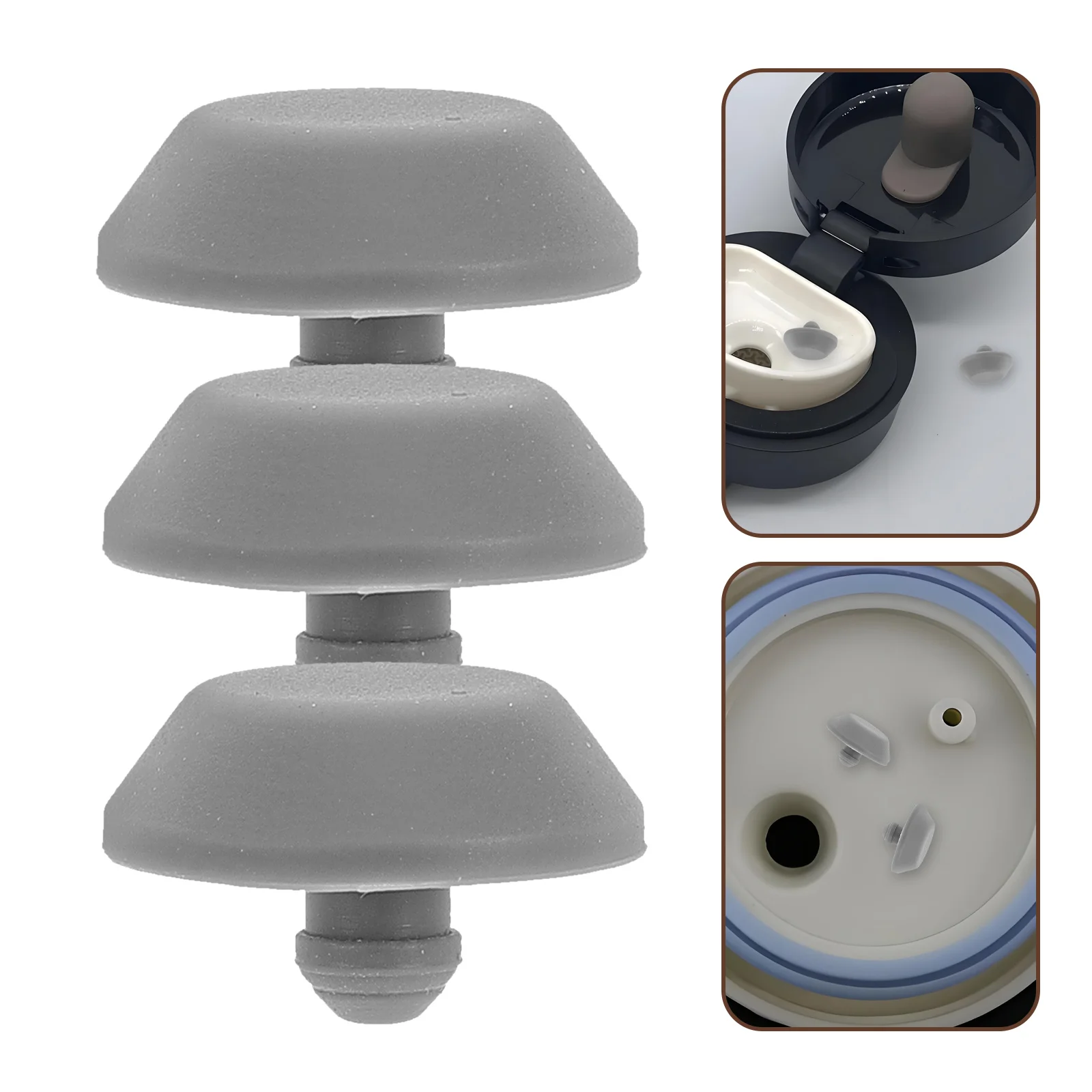 

30Pcs Silicone Mug Lid Cover for Water Bottles Leak Proof Bottle Lid Seal Replacement Spill Stopper Cup Accessories Set