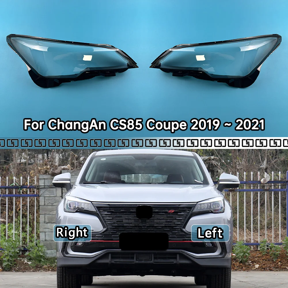 

For ChangAn CS85 Coupe 2019 2020 2021 Transparent Headlight Cover Lampshade Shell Headlamp Housing Durable Lens Plexiglass