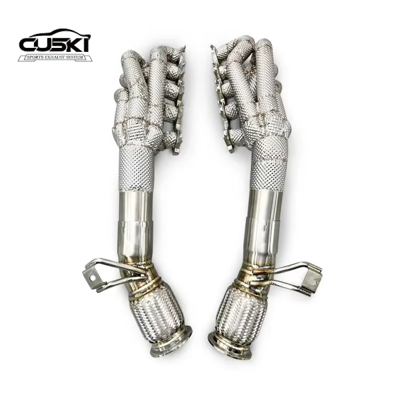 Customizable exhaust Heat-insulated exhaust manifold for Lamborghini Huracan LP580-2/LP610-4/EVO/STO/Performante 5.2L V10