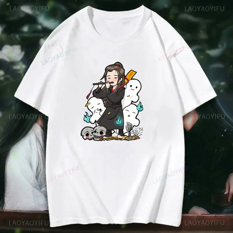 Mo Dao Zu Shi The Untamed Lan WangJi Wei Wu Xian Printed T-shirts Women Summer Graphic Tees Shirts for Woman Tshirts Cotton Tops