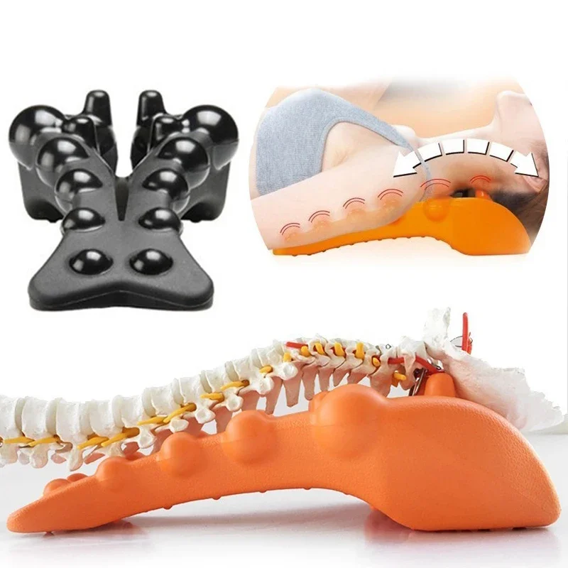 

New EVA Correct Cervical Lumbar Traction Straight Spine Massage Pillow Plate Support Back Stretching Health Care