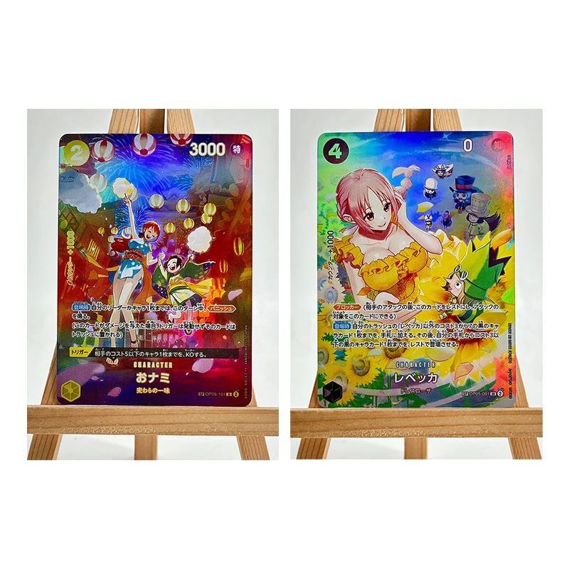 การ์ดสะสมตัวละครอนิเมะญี่ปุ่นวันพีซ โรบิน นามิ ลูฟี่ โซโล ซาโบ แชงค์ส ของเล่นทำเอง ของขวัญ