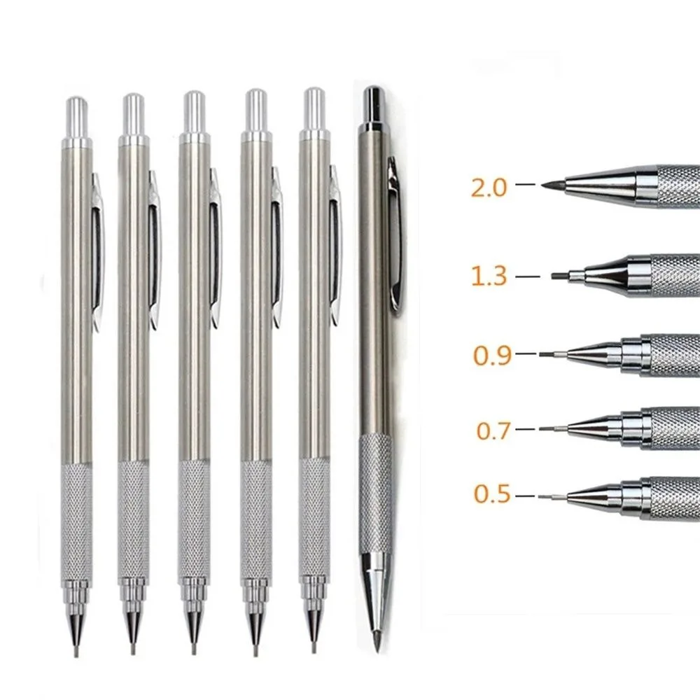 

School Office Drawing Stainless Steel for Students Sketch Propelling Pencil Automatic Pencil Movable Pencil Mechanical Pencil