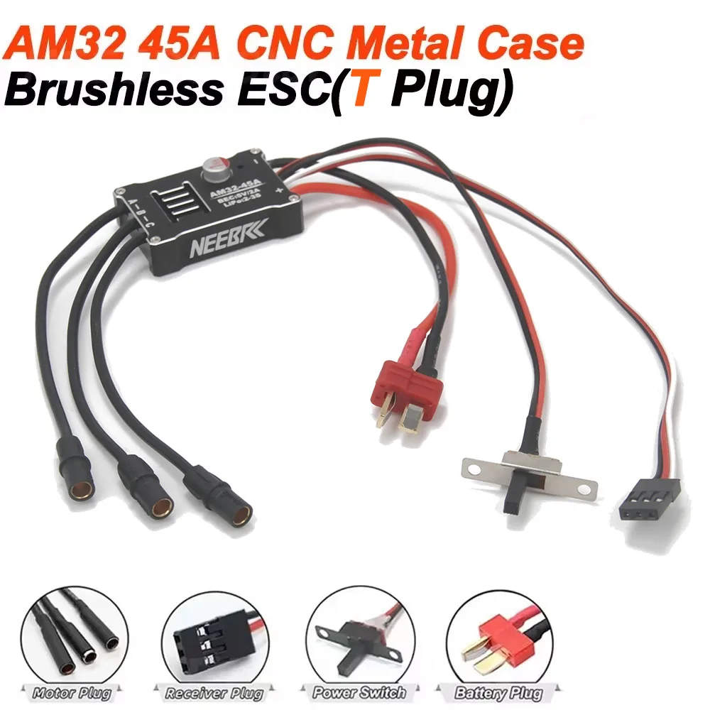 1/12 RC MN Auto MN82 MN99 MN168 MN78 Upgrade Kit 2322 2600KV 3500KV Borstelloze Motor AM32 45A ESC SM3.0/T Plug Model DIY Onderdelen