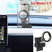 Magnetic Car Phone Holder for Tesla Model 3 Y 2023 Dashboard Panel Base Wireless Charging Fixed Magsafe Mobile Bracket Stand