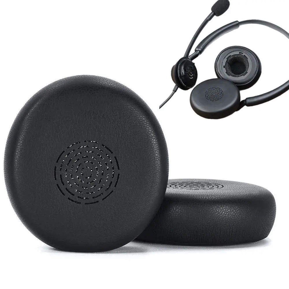 

1 pair Replacement Headphone Ear Pads Protein Leather Sponge Foam Earphone Cushions for Jabra Engage 50 II / Engage 40 WIRD
