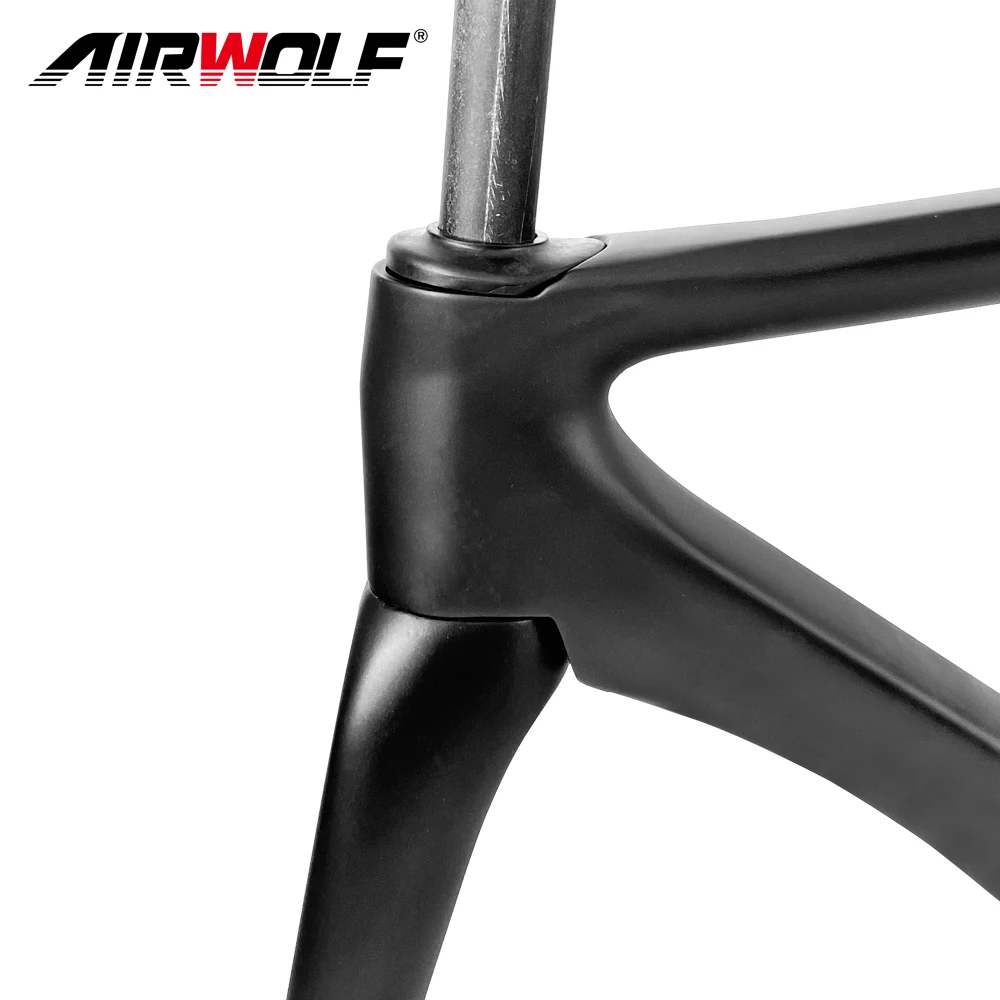 Airwolf Carbon Road Bicycle Frame with Rim Brake Full Hidden Cable 700*28C Road Bike Frameset For Cycling Competition