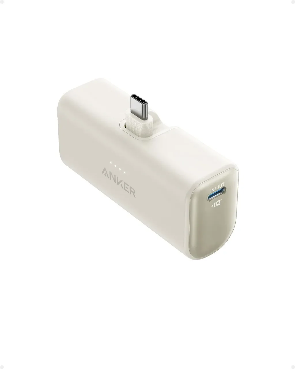 ANKER iPhone 16 Tragbares Ladegerät, Nano-Powerbank mit integriertem USB-C-Anschluss, 5.000 mAh tragbares Ladegerät 22,5 W
