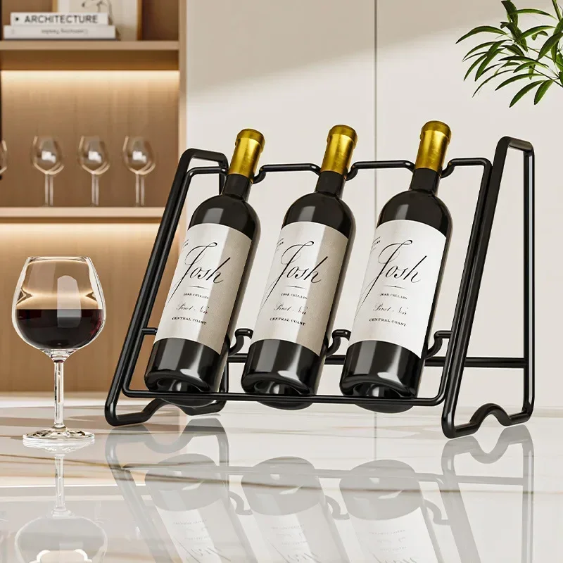 Wine Rack Beer Bottle Storage Holder Stackable Whisky Wine Cabinet Shelves Iron Buffet Display Shelf Home Decor Bar Accessories